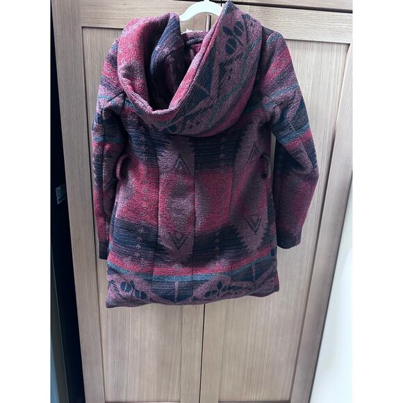 Coffee Shop Aztec Southwestern Trench Jacket - Medium - Picture 6 of 6